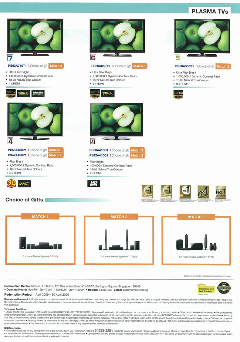 IT Show 2009 price list image brochure of Samsung Plasma TVs (tclong)