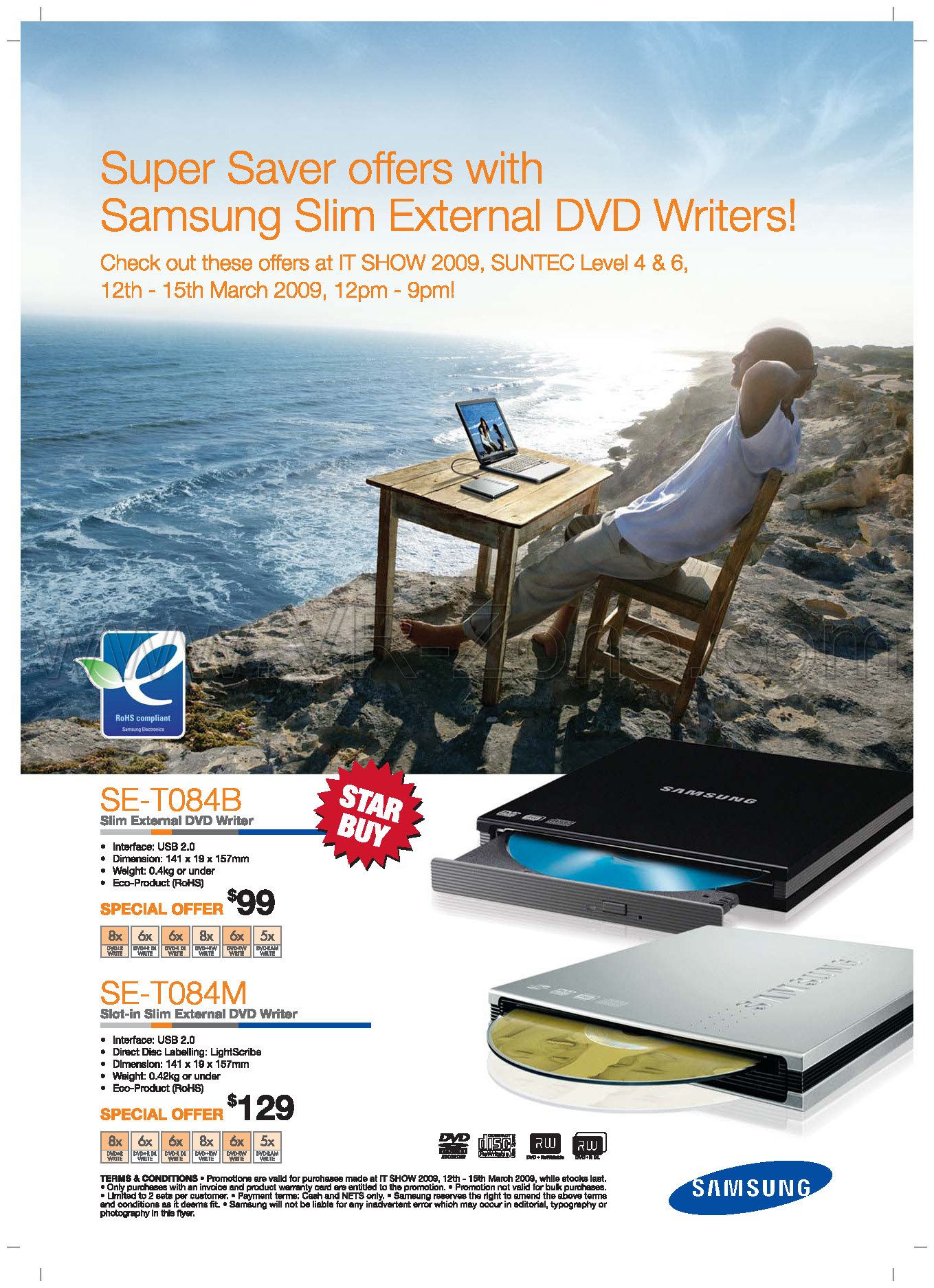 IT Show 2009 price list image brochure of Samsung DVD Writer HDD 2 VR-Zone