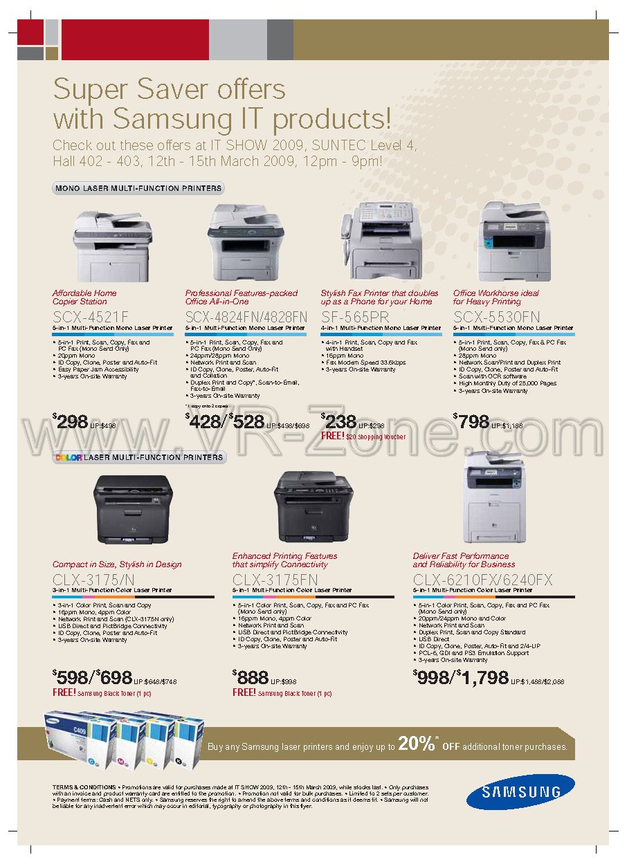 IT Show 2009 price list image brochure of Samsung Printers 2 VR-Zone