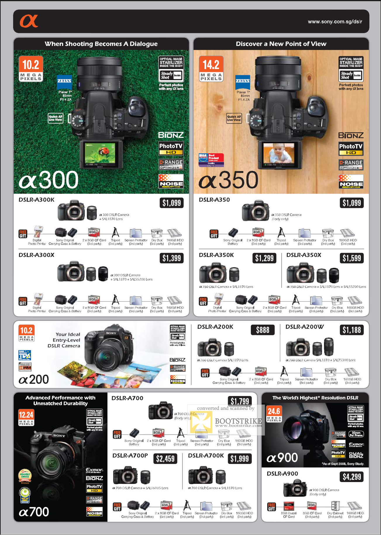 IT Show 2009 price list image brochure of Sony Alpha Camera DSLR