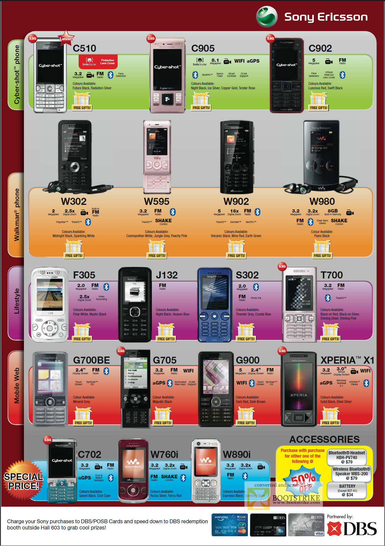 IT Show 2009 price list image brochure of Sony Ericsson Mobile Phones