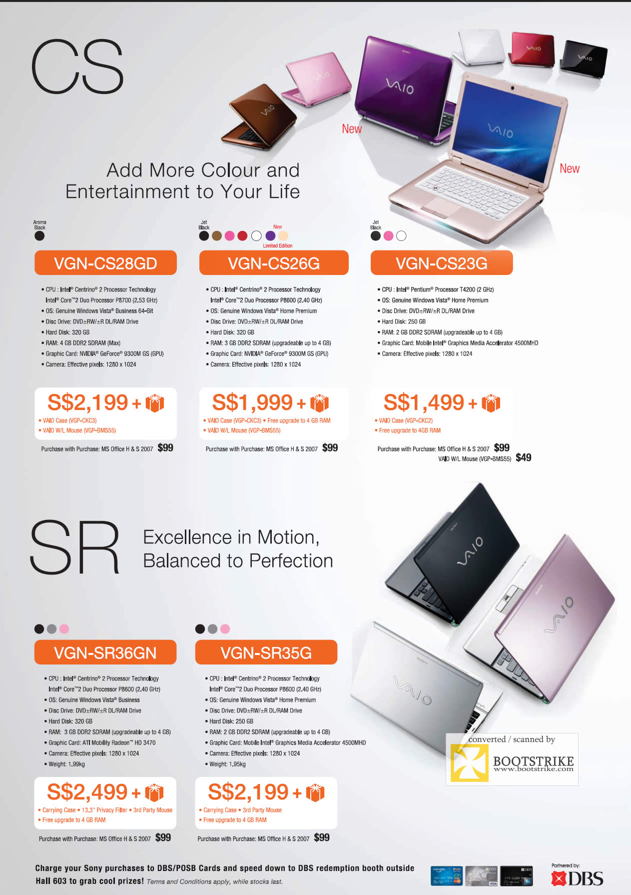 IT Show 2009 price list image brochure of Sony Vaio CS Vaio SR