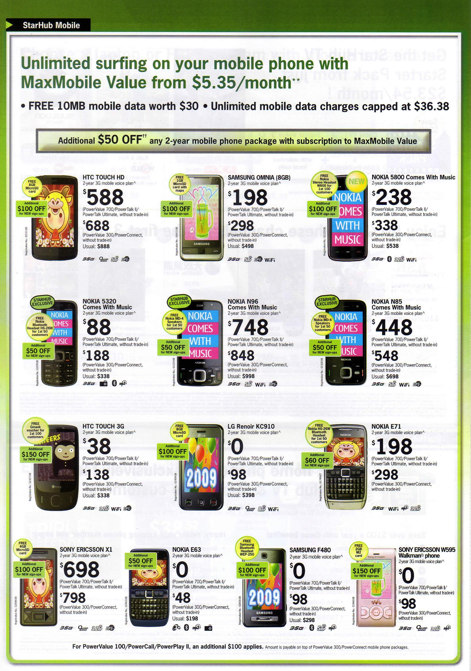 IT Show 2009 price list image brochure of Starhub 5 (coldfreeze)