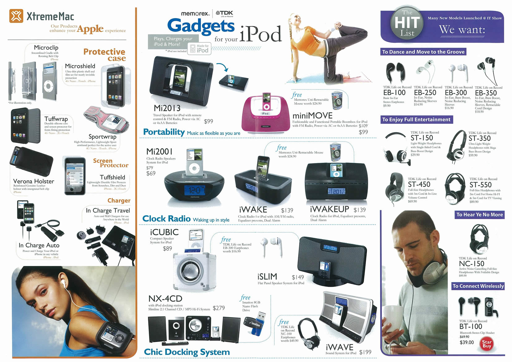 IT Show 2009 price list image brochure of XtremeMac Memorex TDK Audio IPod Wrap (tclong)