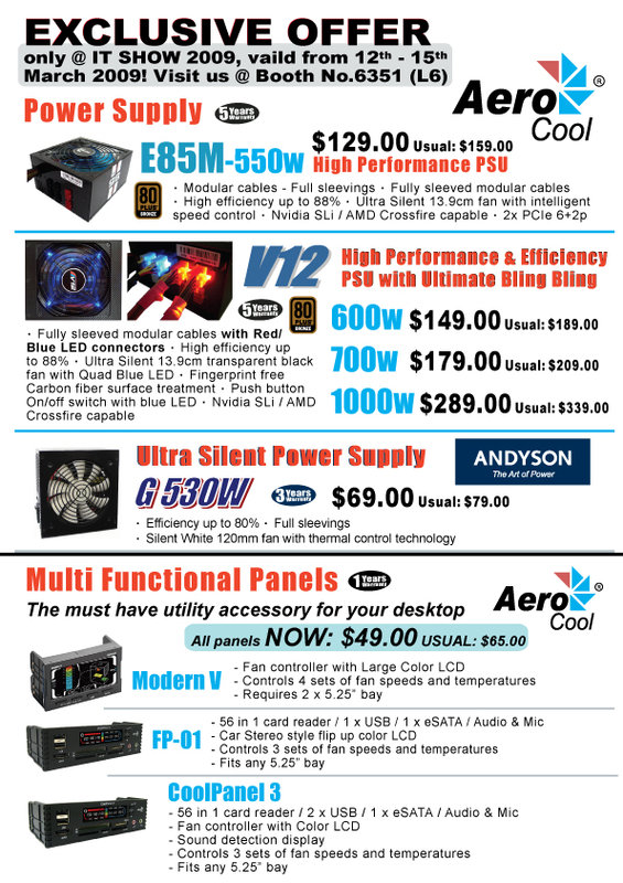 IT Show 2009 price list image brochure of Aerocool Palita 4 Pg1 (convergent)