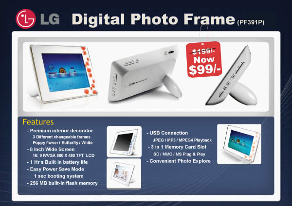 IT Show 2009 price list image brochure of Lg Photo Frame Poster (convergent)