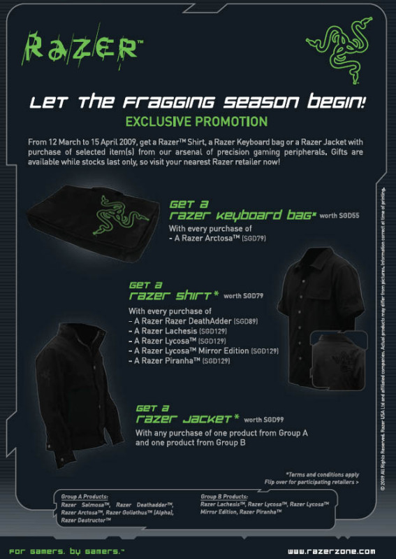 IT Show 2009 price list image brochure of Razer (coldfreeze)