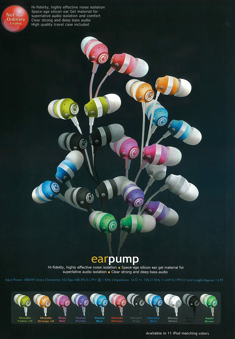 IT Show 2009 price list image brochure of Sonicgear Earpump Tclong