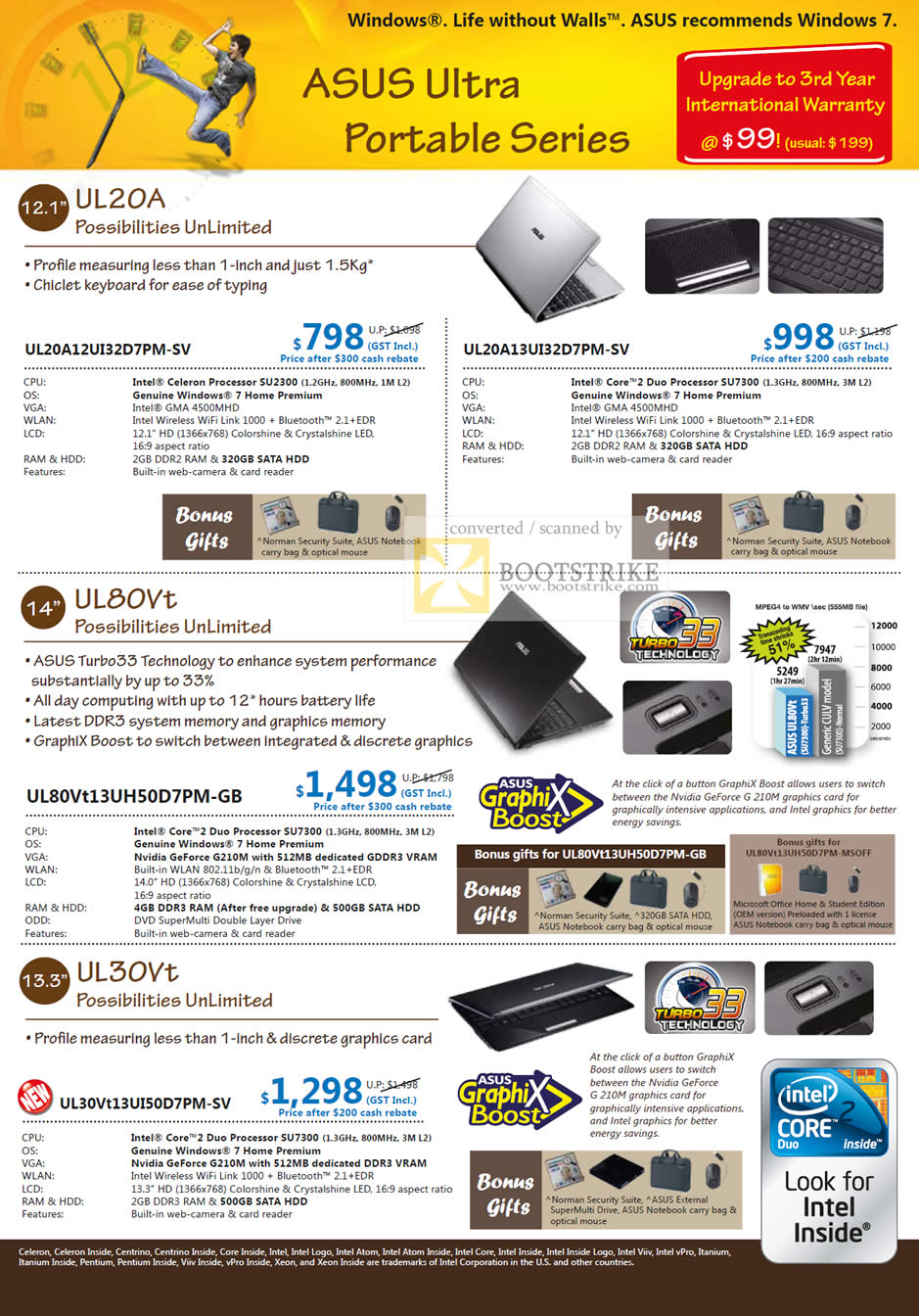 IT Show 2010 price list image brochure of ASUS Notebooks UL20A UL80Vt UL30Vt