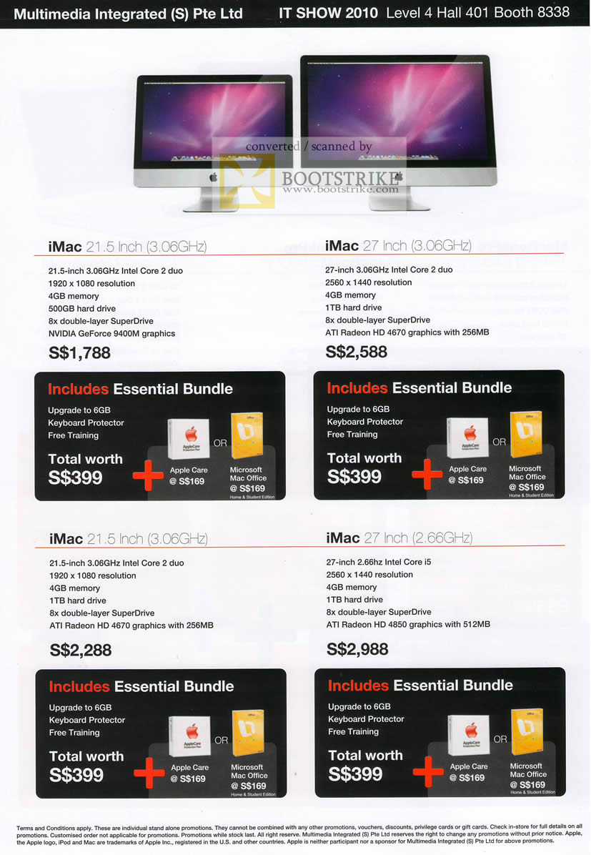 IT Show 2010 price list image brochure of Apple IMac Multimedia Integrated