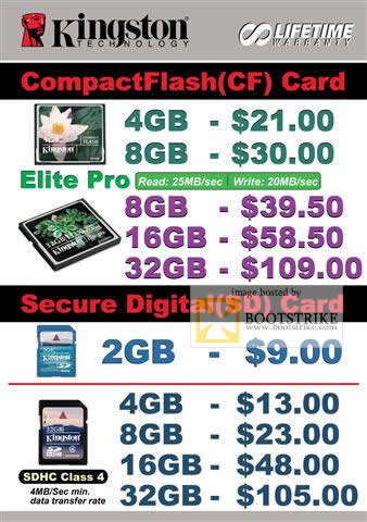 IT Show 2010 price list image brochure of Convergent Systems CompactFlash CF Card Secure Digital Memory Cards SDHC