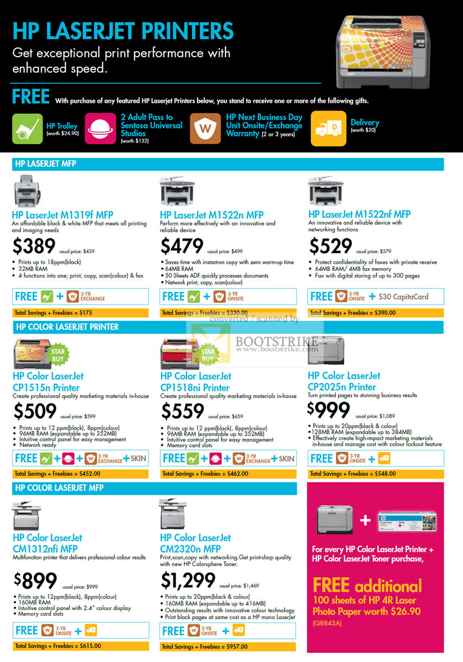 IT Show 2010 price list image brochure of HP Laserjet Printers Color M1319f MFP M1522n CP1515n Cp1518ni CP2025n CM1312nfi CM2320n