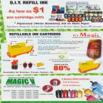 DIY Refill Ink Refillable Ink Cartridge Magic V