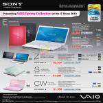 Vaio Notebooks Everyday E Series VPCEB17FG VPCEB15FG Z VPCZ115GG S VPCS115FG CW VPCCW25FG