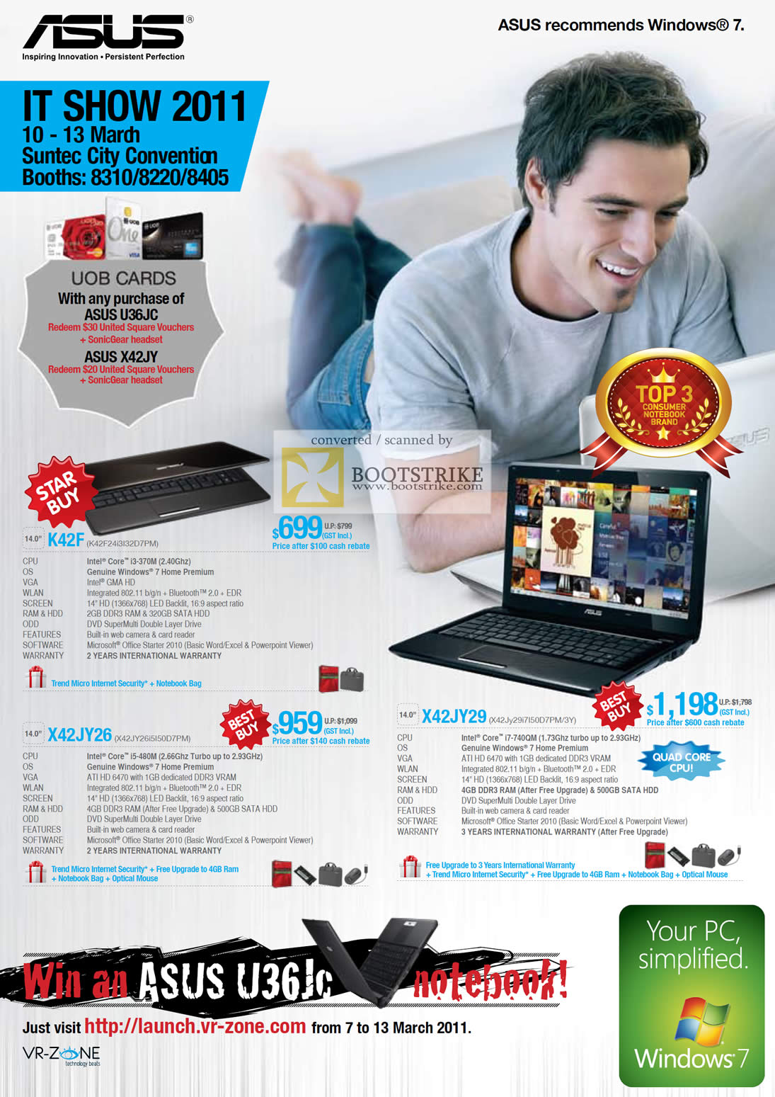 IT Show 2011 price list image brochure of ASUS Notebooks K42F X42JY26 X42JY29