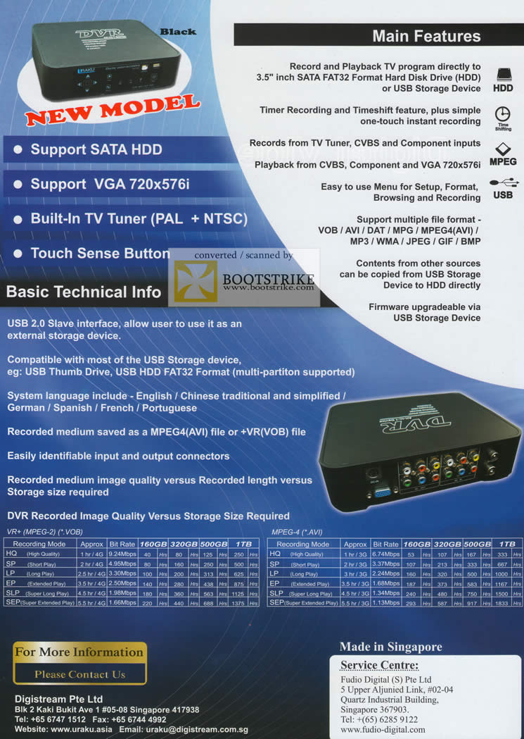 IT Show 2011 price list image brochure of Bell Systems Iraku DVR All In 1 Device Digital Video Recorder NV-812 Features Technical Info