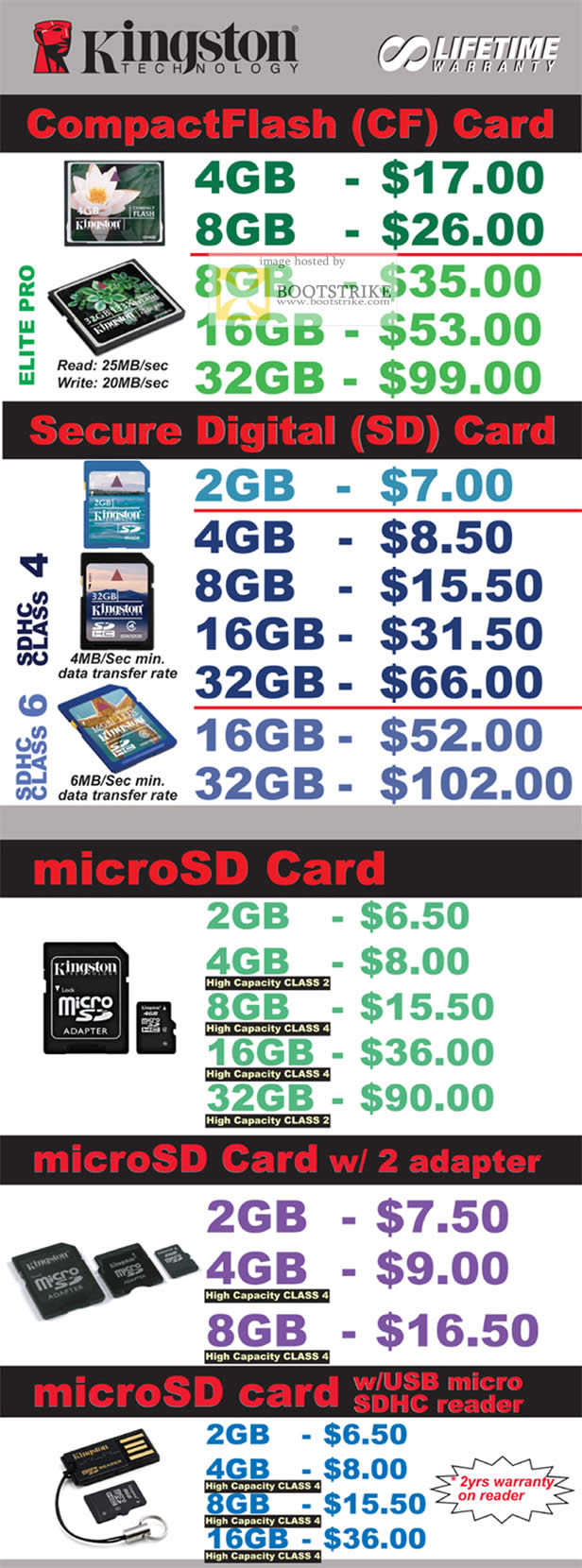 IT Show 2011 price list image brochure of Convergent Flash Memory CompactFlash CF Secure Digital SD MicroSD Adapter Card SDHC Reader