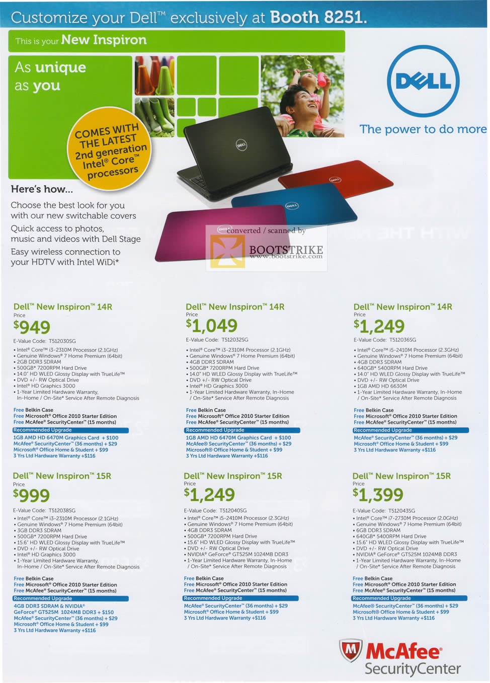 IT Show 2011 price list image brochure of Dell Notebooks New Inspiron 14R 15R