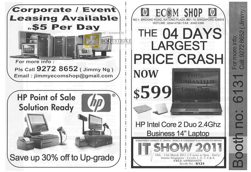 IT Show 2011 price list image brochure of Ecom HP Point Of Sale HP Business Notebook