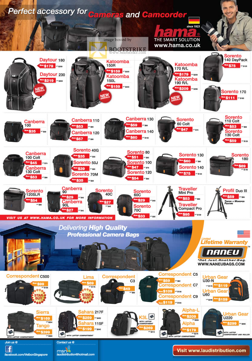 IT Show 2011 price list image brochure of Lau Intl Hama Bags Daytour Katoomba Sorento Canberra Naneu Lima Sahara Alpha L