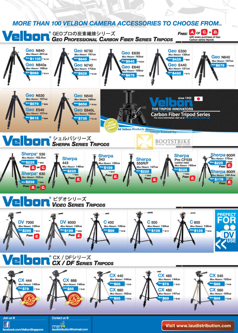 IT Show 2011 price list image brochure of Lau Intl Velbon Geo N840 N540 Sherpa 600R Pro CF535 Video DV 7000 CX DF CX444 CX440