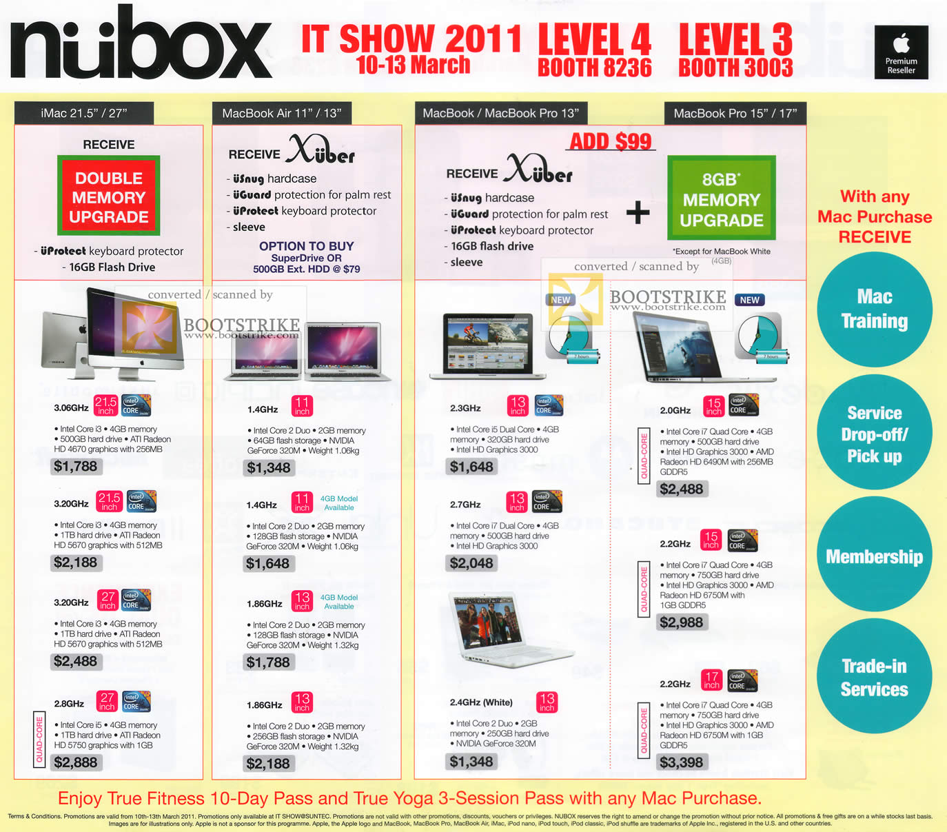 IT Show 2011 price list image brochure of Nubox Apple IMac MacBook Air MacBook Pro Notebooks Desktop PC