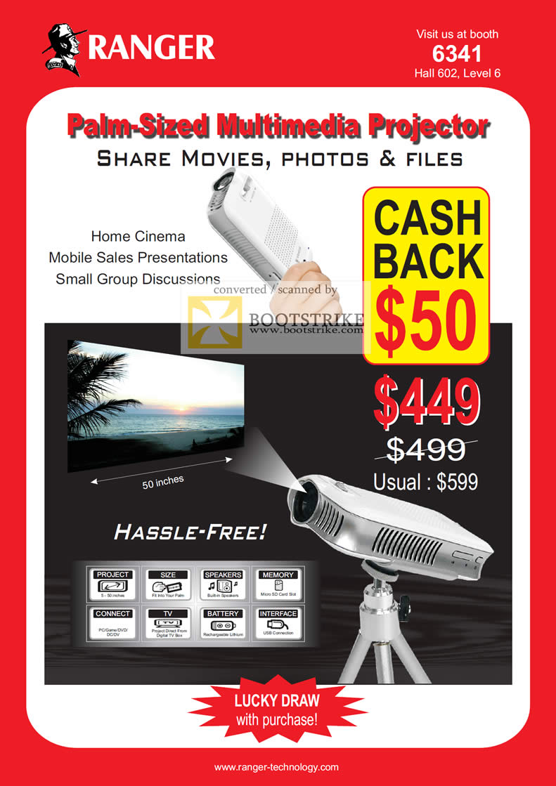 IT Show 2011 price list image brochure of Ranger Multimedia Projector Palm Sized