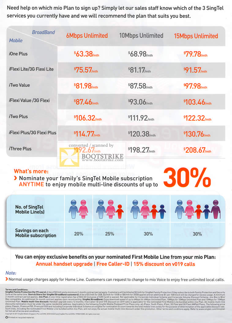 IT Show 2011 price list image brochure of Singtel Mio Plan 6Mbps 10Mbps 15Mbps