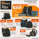 Lowepro Bags CoupuDaypack Fastpack 200 250 Flipside 200 400 AW Versapack Pro Runner