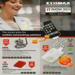 Edimax IPCam IC-7010PTn 3G-6218n N150 3G Portable Router BR-6258n N150 Wireless