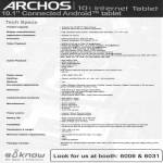 IKnow Archos 101 Internet Tablet Technical Specifications Android