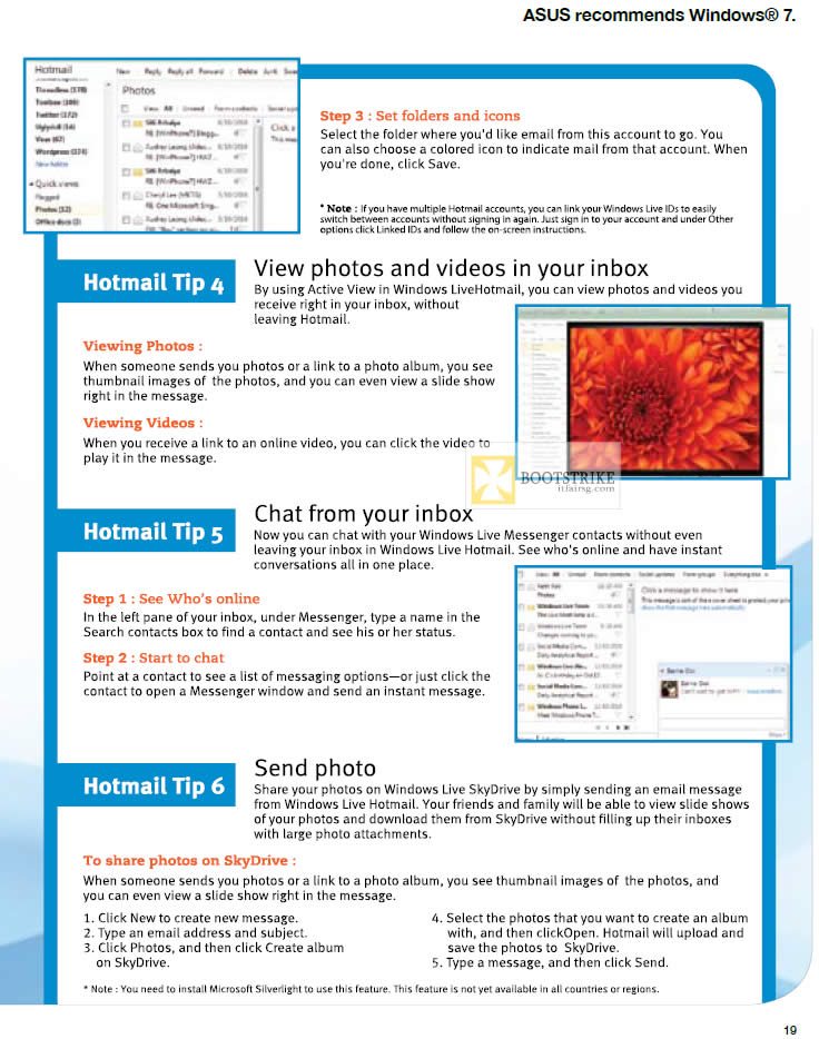 IT SHOW 2012 price list image brochure of ASUS Hotmail Tips 2