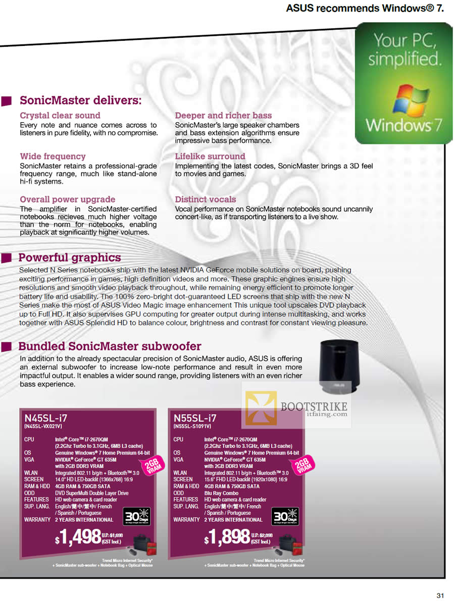 IT SHOW 2012 price list image brochure of ASUS Notebooks N Series N45SL-VX021V, N55SL-S1091V