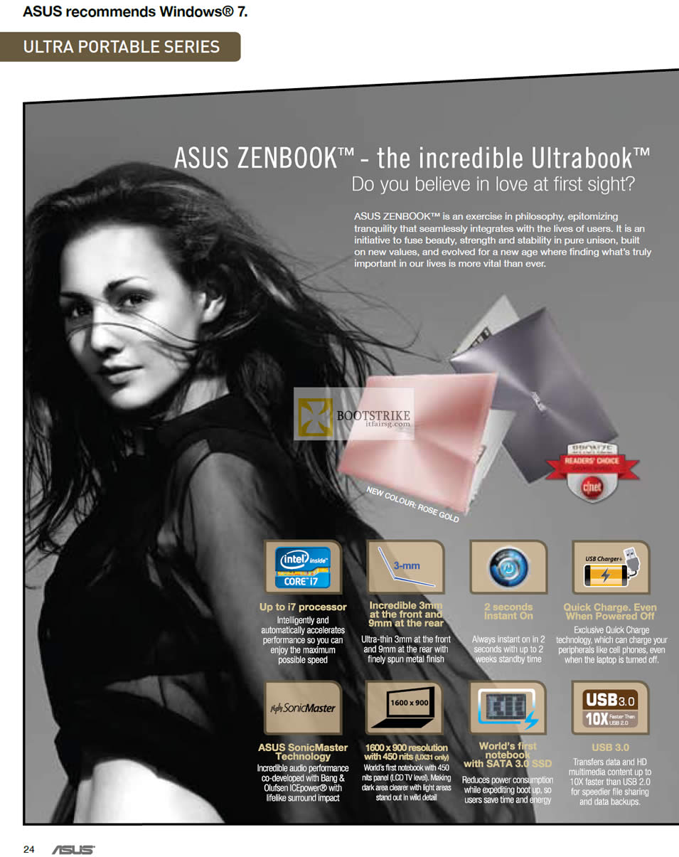 IT SHOW 2012 price list image brochure of ASUS Notebooks Zenbook Ultrabook Features, SonicMaster, Sata3 SSD, USB3