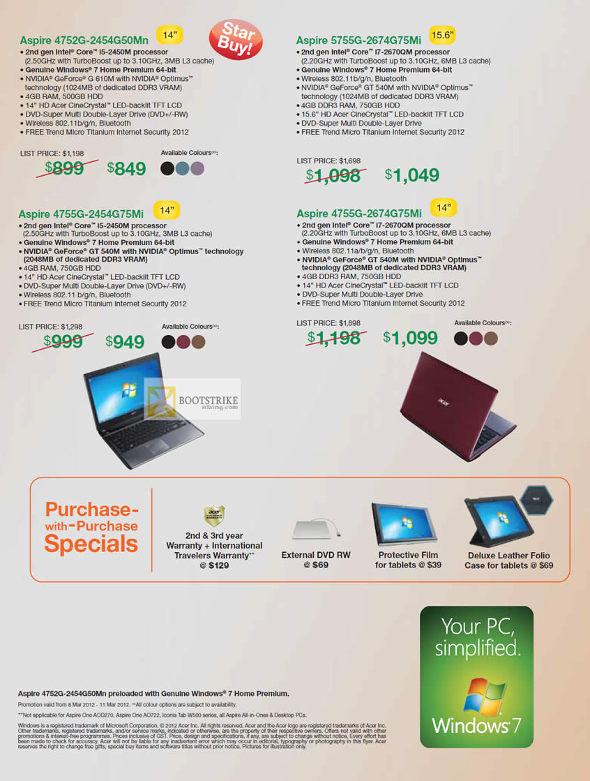 IT SHOW 2012 price list image brochure of Acer Notebooks Aspire 4752G-2454G50Mn, 5755G-2674G75Mi, 4755G-2454G75Mi, 4755G-2674G75MI