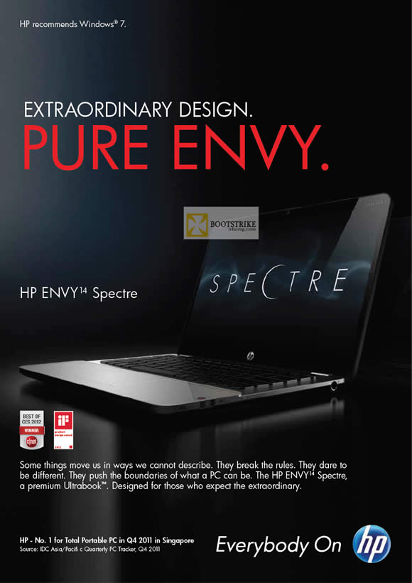 IT SHOW 2012 price list image brochure of HP Notebooks Envy Spectre Ultrabook