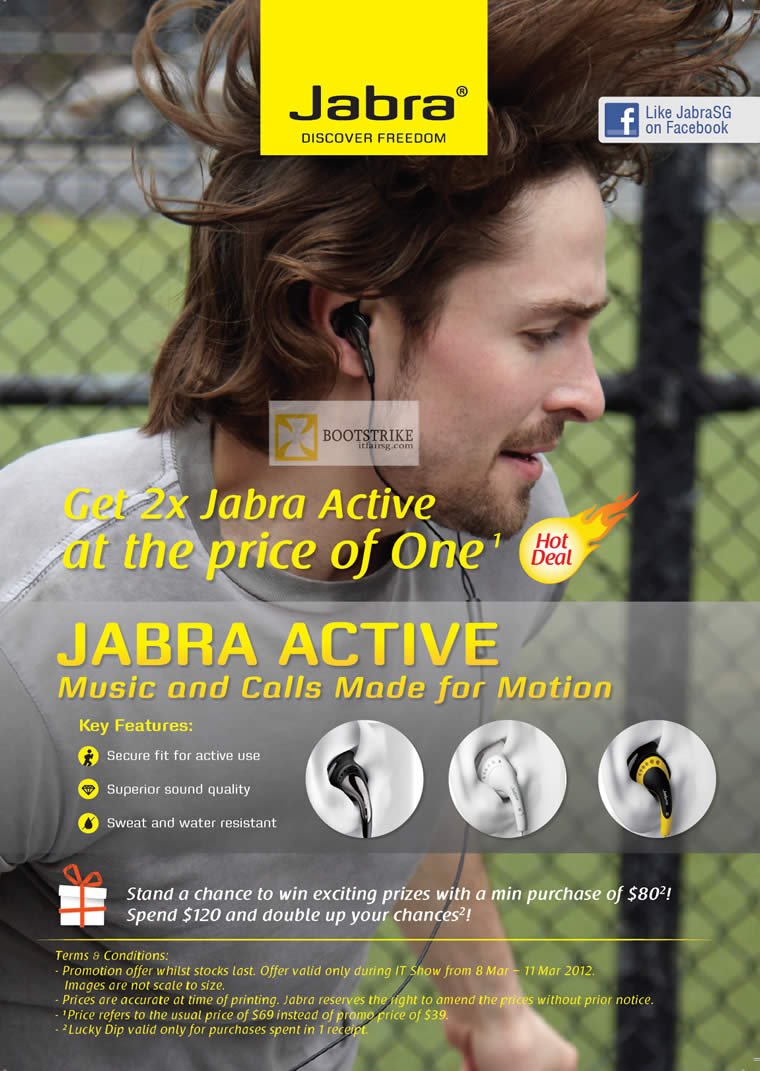 IT SHOW 2012 price list image brochure of Setelco Jabra Active Corded Headset