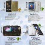 Sony Smartphones Xperia Ray, Xperia Neo V, Xperia Pro, Xperia Arc S