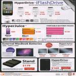 HyperDrive IFlashDrive IPhone, IPad, HyperJuice Battery Pack, MacBook Battery, Stand