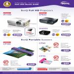 Benq Portable Scanners, Projectors W110, SP840, W6000, CP100, CP60, CP70