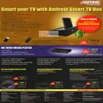 Astone Android Smart TV Box H200 Go, Media Player, Digital Video Recorder DVR, AP110D, AP300, AP360, AP380