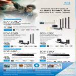 Sony Blu-Ray 3D Home Theatre System BDV-E985W, BDV-E880, BDV-E380, Blu Ray Player BDP-S485, BDP-S380