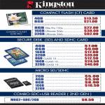 Kingston Flash Memory CF Compact Flash, SD, MicroSD, SDHC, Combo USB Reader