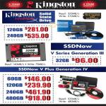 Kingston SSD, SSDNow V Series Generation III, V PLus Generation IV