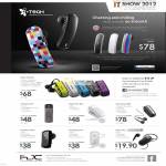 ITech Bluetooth Headsets, Splash, MyVoice 610, 312m, Clip II Mini 606, Music 802i, VoiceClip 310i