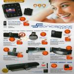 Sonicgear IPod Docking Station, IP12 Time Machine, DA 100i, IP8 IBall2, IP7 Porta2, DA 150i, DA 200i, DA 220i, Sonic Array 1000