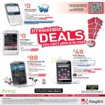 Singtel Mobile HTC ChaCha, Radar, Rhyme, Sensation XE