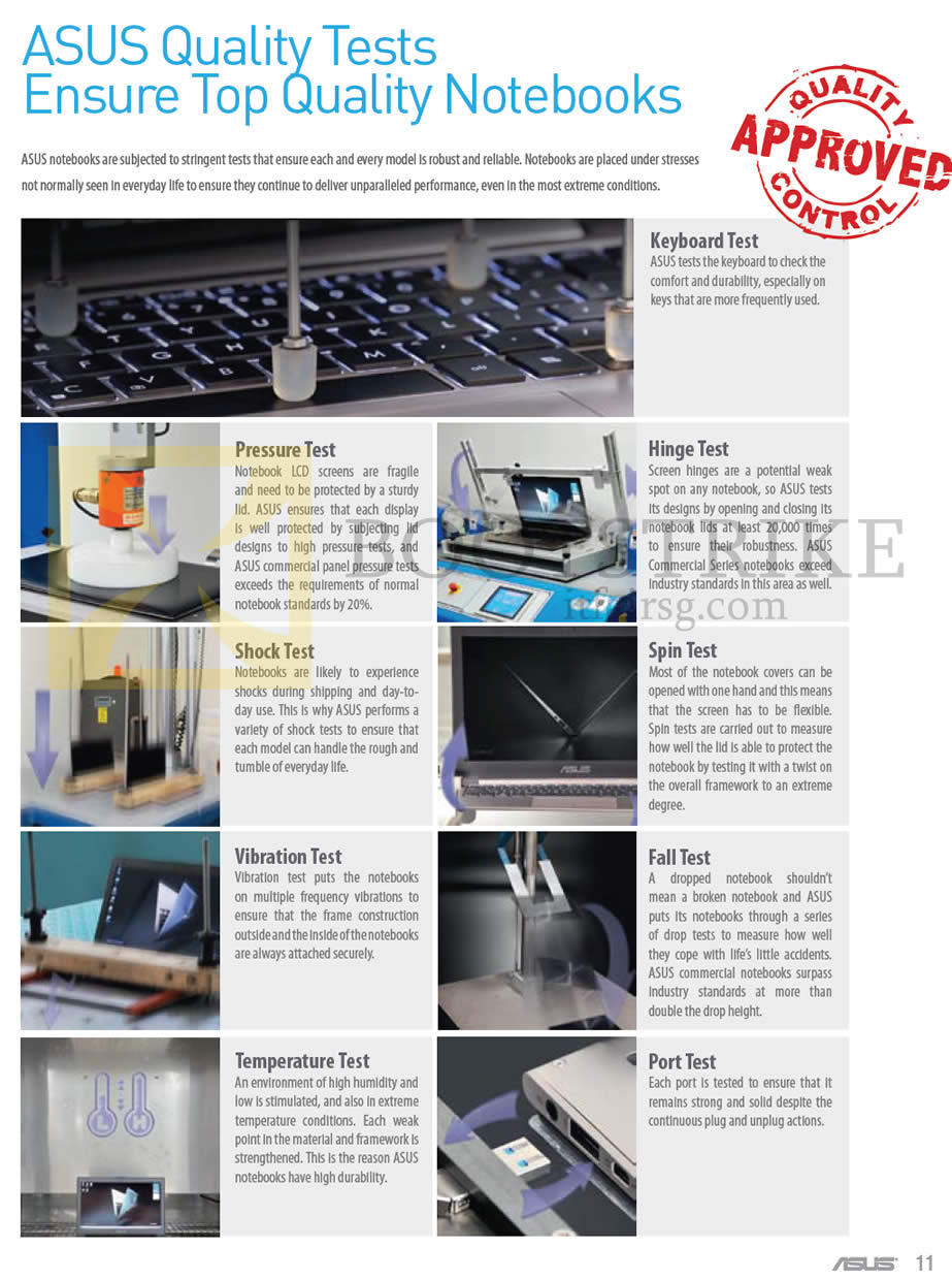 IT SHOW 2013 price list image brochure of ASUS Notebooks Quality Tests Ensure Top Quality Notebooks