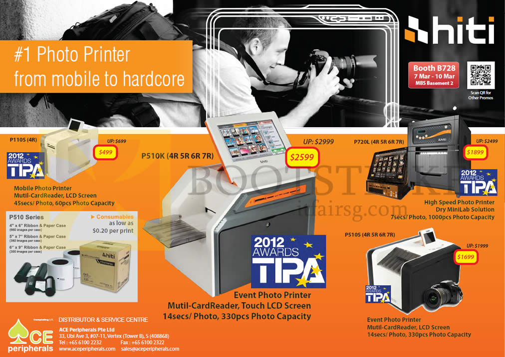 IT SHOW 2013 price list image brochure of Ace Peripherals HiTi Photo Printer P110S S420i P720L P510S P510K