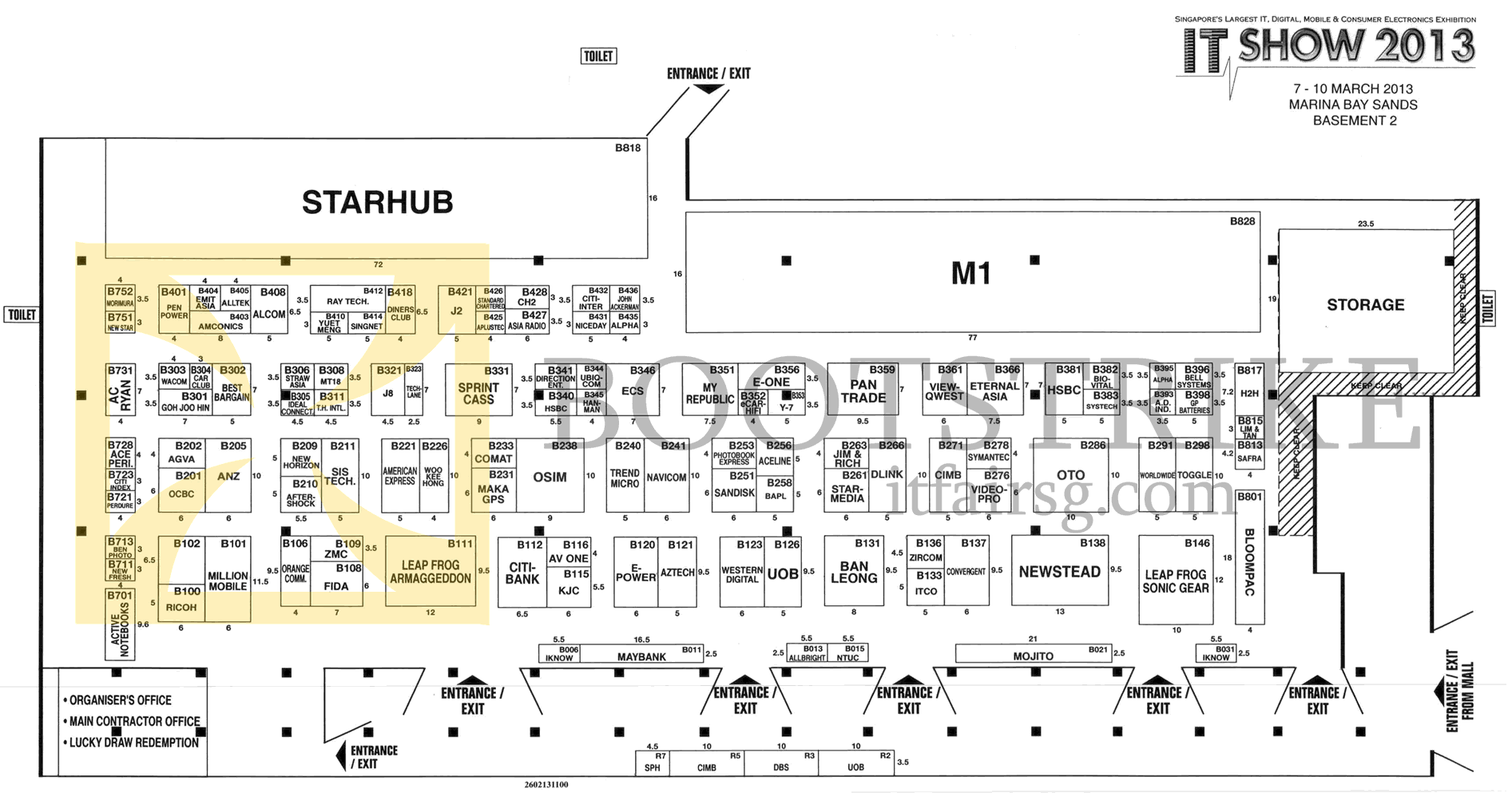 IT SHOW 2013 price list image brochure of Floor Plan Map Basement 2 MBS